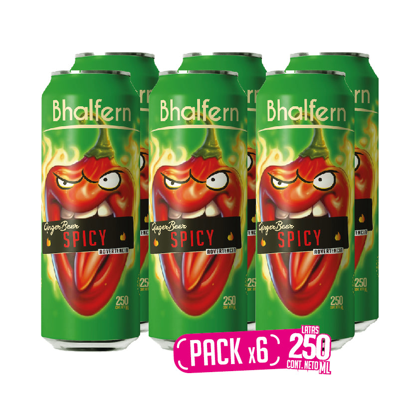 Bhalfern Ginger Beer Spicy Pack x 6 latas de 250ml