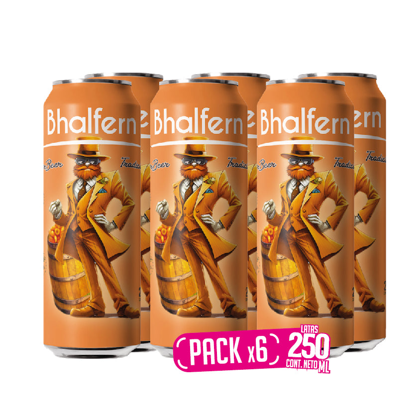 Bhalfern Ginger Beer Tradicional Pack x 6 latas de 250ml